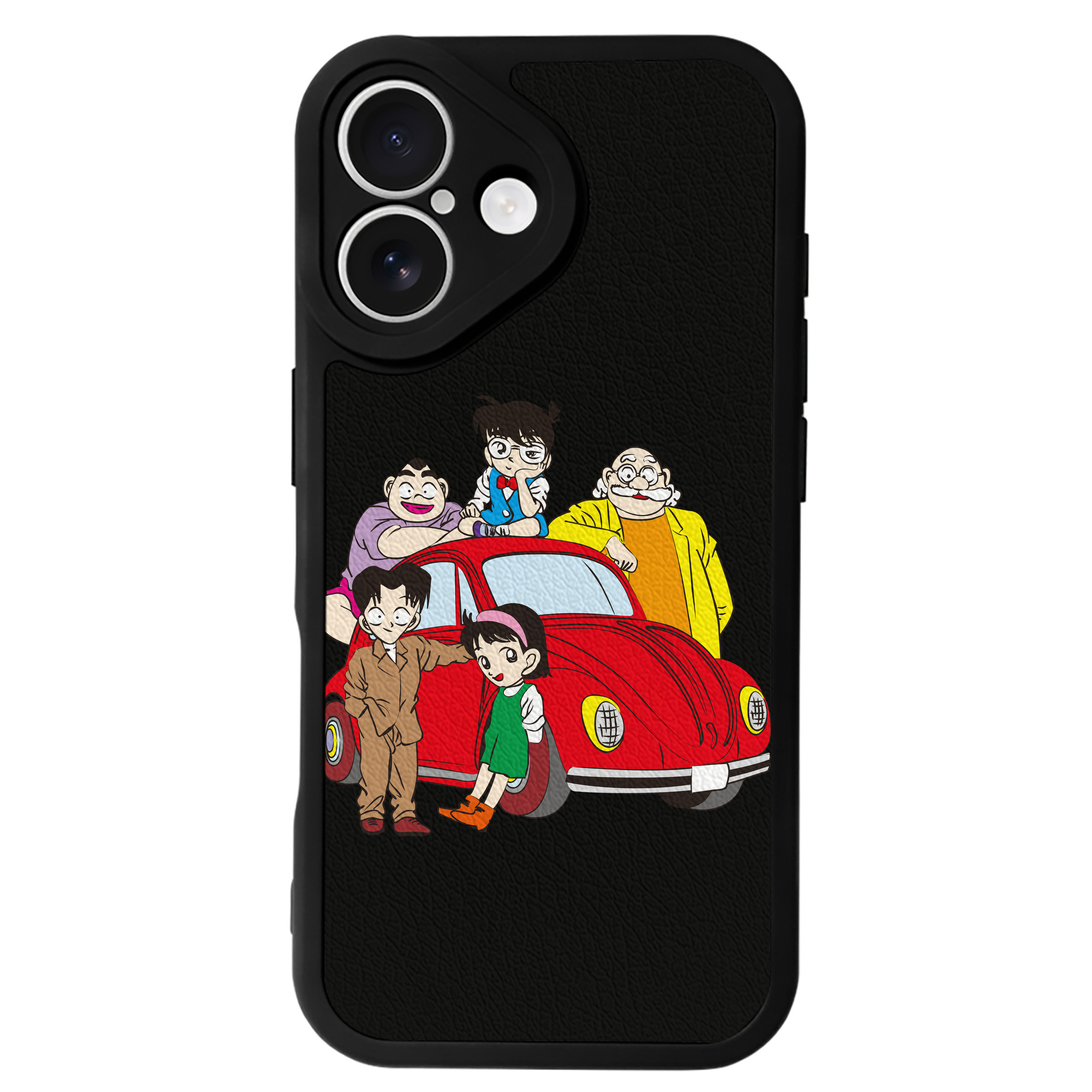 （画像用） 名探偵コナン Detective Conan 【iPhone 16シリーズ対応】シリコンスマホケース（レザー調） 材質：シリコン